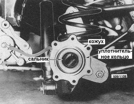 Ki- és beszerelése ellipszis a hátsó tengely Nissan Patrol (hátul) Ki- és beszerelése ellipszis a hátsó tengely Nissan Patrol