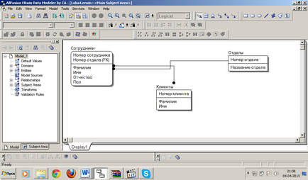 Створення моделі даних за допомогою allfusion erwin data modeler