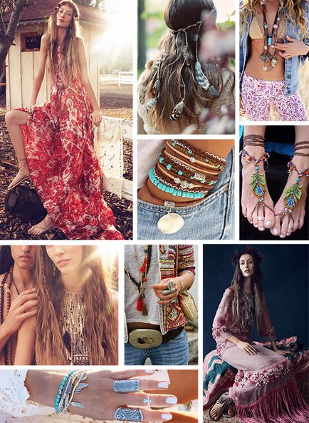 Stilul de hippies în haine pentru fete - nu ești liber