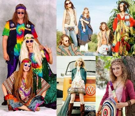 Stil de hippies în haine, haine în stil hippy, fotografie