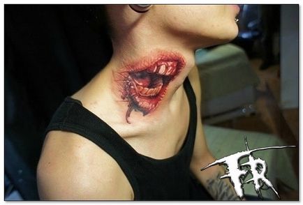 Tattoo nyakán a férfiak és nők - azaz mögötti fotó