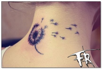 Tatuaj pe gât pentru fete și bărbați - valori, fotografie din spate