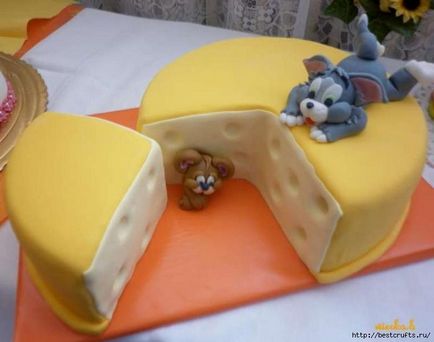 Tom și Jerry din mastic pentru un tort