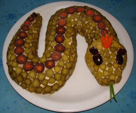 Decorațiuni de feluri de mâncare de șarpe