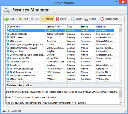 Gestionarea sistemelor de servicii Windows 8