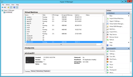 Refacerea integrală a unei mașini virtuale - scenarii de bază pentru microsoft hyper-v