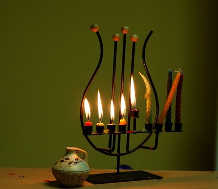 Hanukkah exact ceea ce evreii celebrează