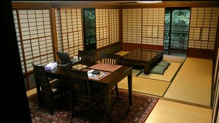 Japán stílus a belső a konyha