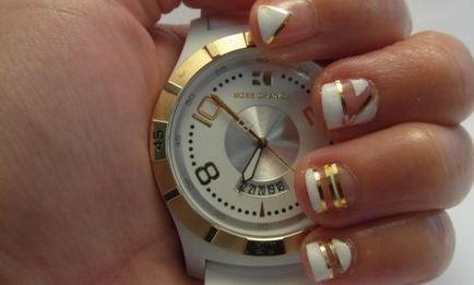 Золотий френч на нігтях - 42 фото ідеї дизайну