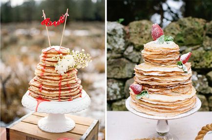 Tort de prăjit pentru nunți - oaspeți surprizați