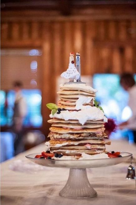 Gust de casă de tort de nuntă de pancake