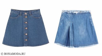 Jeans fuste 2017-2018 - 44 fotografii de produse noi, bonamoda