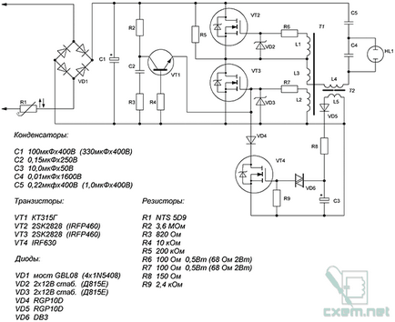 Balast electronic pentru lămpi cu descărcare în gaz, dnat