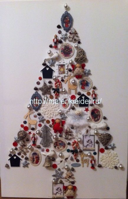 Pomul de Crăciun pe perete - decor original pentru noul an