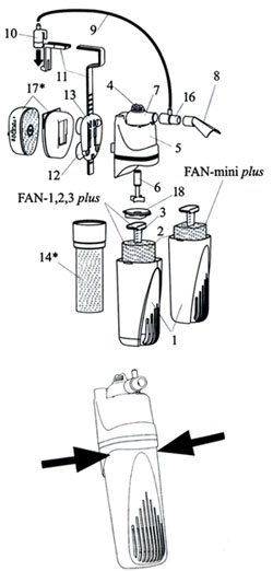 Фільтри внутрішні aquael fan-filter-1, 2, 3
