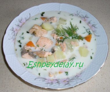 Фінський рибний суп з вершками - рецепт з фото