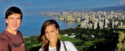 Séta Honolulu, Hawaii, visszajelzést turisták lifekaifer
