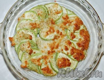 Zucchini cu mozzarella în cuptor - rețetă cu fotografie