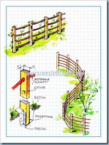 Як зробити прості огорожі на ділянці для кучерявих рослин - креслення, сайт про сад, дачі і