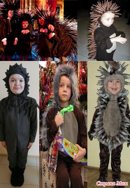 Cum să-ți faci propriile mâini costume arici, veveriță, iepuras pentru un băiat și o fată (idei, fotografii, machiaj