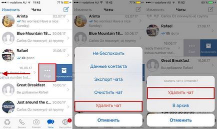 Cum să ștergeți un mesaj, corespondență, grup, contact, cont în vatsap pe iphone, ghid-apple (contact) Cum să ștergeți un mesaj, corespondență, grup, contact, cont în vatsap pe iphone, ghid-apple