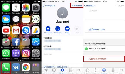 Cum să ștergeți un mesaj, corespondență, grup, contact, cont în vatsap pe iphone, ghid-apple