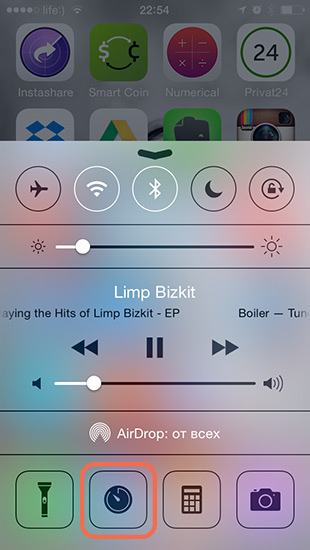 Як в ios 7 включити таймер сну (sleep timer)