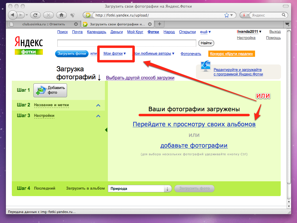 Cum se introduc fotografii într-un aspen prin fotografii Yandex
