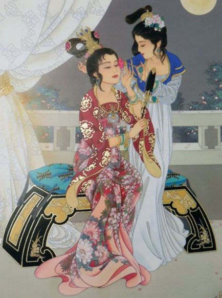 Pictură chineză pictura magică pe mătase