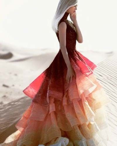 Червоний колір весільного плаття епоха модного відродження