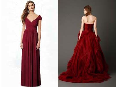 Червоний колір весільного плаття епоха модного відродження