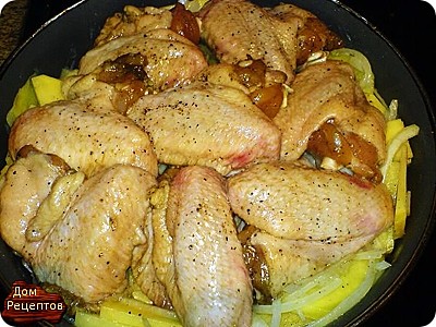 Курячі крильця з картоплею покроковий фото рецепт - рецепти з фото