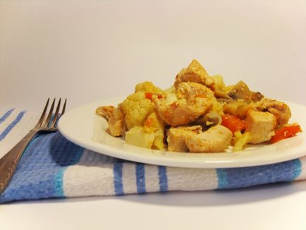 Csirke filé gombával és zöldségek (gomba) Csirkemell gombával és zöldségekkel