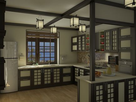 Bucătărie în stil oriental (51 pics) cum să faceți un design de interior japonez cu propriile mâini, ce