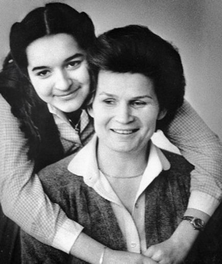 Magánélete lánya, Valentina Tereshkova, fotók