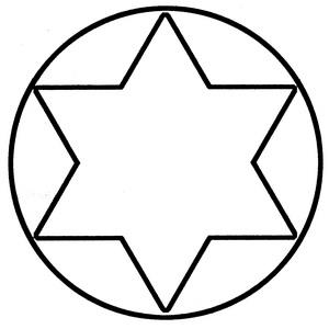 Cerc magic cu hexagram