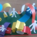 Майстер-клас «гірлянда з прапорців, стрічок та кульок для оформлення ділянки дитячого саду»