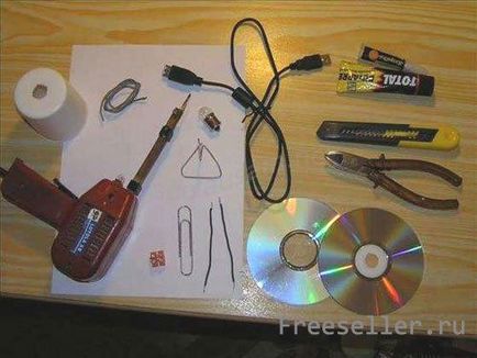 Настільна лампа з cd диска з живленням від usb - лампи своїми руками - саморобки - каталог статей