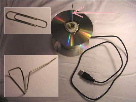 Asztali usb lámpa papírból, cd-lemezek és egyéb apróságok DIY