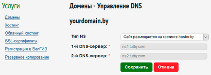 Beállítás DNS-rekordok