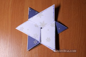Karácsonyi kártya csillag (az alapja a képeslap)