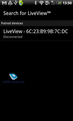 Vizualizare accesorii accesorii Sony Ericsson liveview