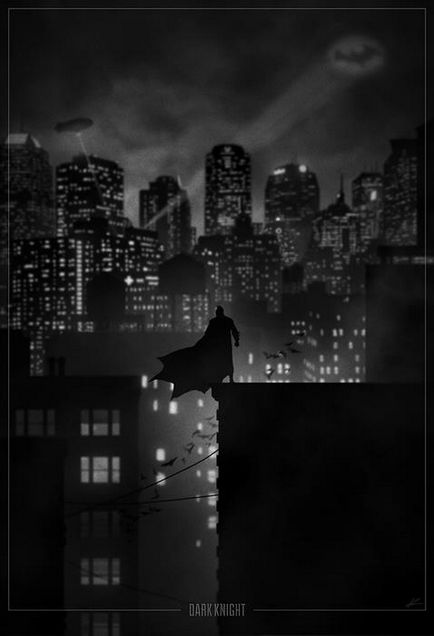 Foarte întunecat poster Knight Noir cu super-eroi de la marko manev