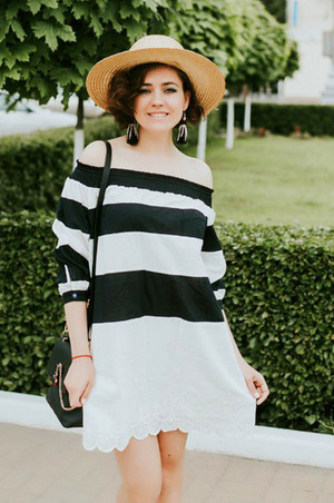 Striped haine stiluri de moda - 30 de fotografii de fete frumoase - femeie de zi
