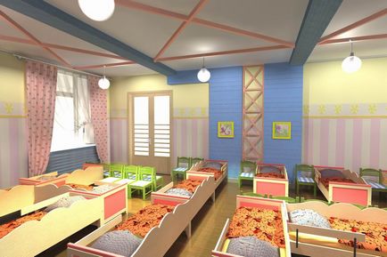 Proiectarea unui dormitor într-o grădiniță, design interior