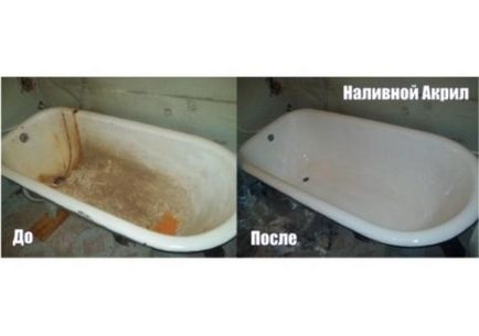 Pictura în baie cu instrucțiuni și recomandări pentru smalț