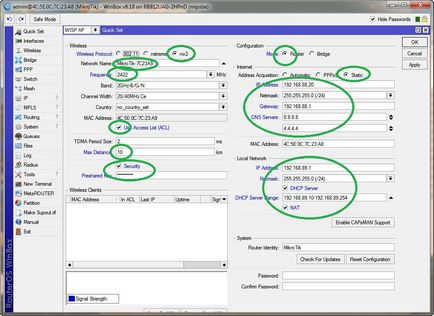 Configurarea simplă a stației de bază mikrotik