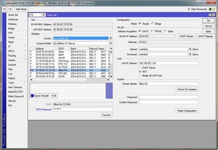 Configurarea simplă a stației de bază mikrotik