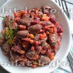 Салат з курячих потрухів з морквою - рецепт з фото