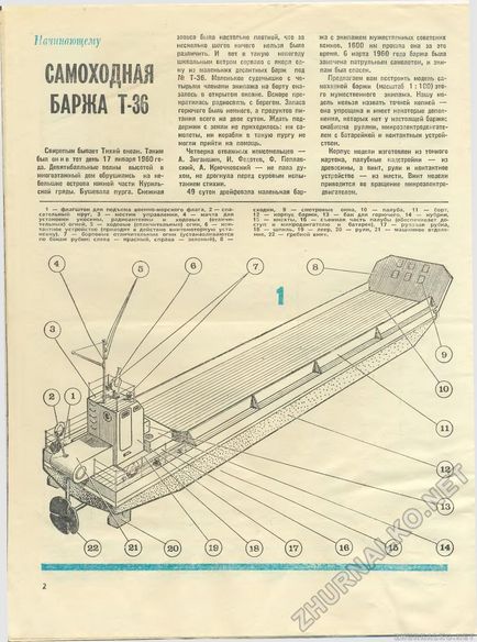 Самохідна баржа т-36 - юний технік - для умілих рук 1978-04, сторінка 2